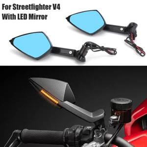 Espejo retrovisor lateral para Ducati Streetfighter V4 luces de giro LED señales - Imagen 1 de 9