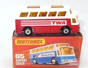 LESNEY MATCHBOX NO. 65 TWA AIRPORT COACH - MINT BOXED - Picture 1 of 3