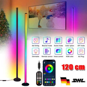 LED STEHLEUCHTE BUNT ECKLEUCHTE STEHLAMPE DIMMBAR LICHTSÄULE LED RGB 120CM DHL - Bild 1 von 17