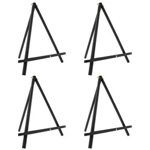 4pk 12" Black Wood Display Stand A-Frame Artist Easel Adjustable Table Tripod - Picture 1 of 5