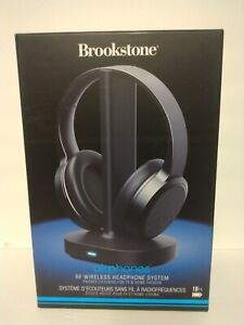 Brookstone AirPhones Wireless RF TV Headphones 2.4GHz Wireless Audio 100Ft 10Hrs