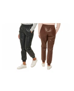 DKNY Damen elastische Taille Kunstleder Joggerhose_NEU_W_TAG - Bild 1 von 9