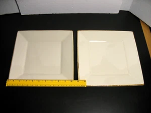 POTTERY BARN ASIATISCHER QUADRATISCHER SPEISETELLER 2 STÜCK KITT CREME 10,25 ZOLL - Bild 1 von 5