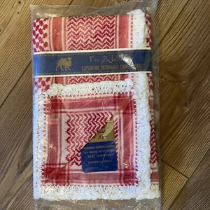 Red White Head Wrap Scarf Muslim Superfine Yashmagh Classic 50” NEW - Bild 1 von 4