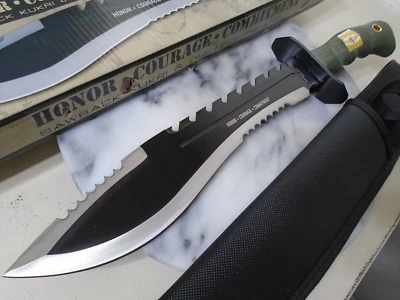 Cuchillo de hoja fija Bowie Marine Force Recon Honor Courage Commitment UC3011 nuevo Foto 1 de 4