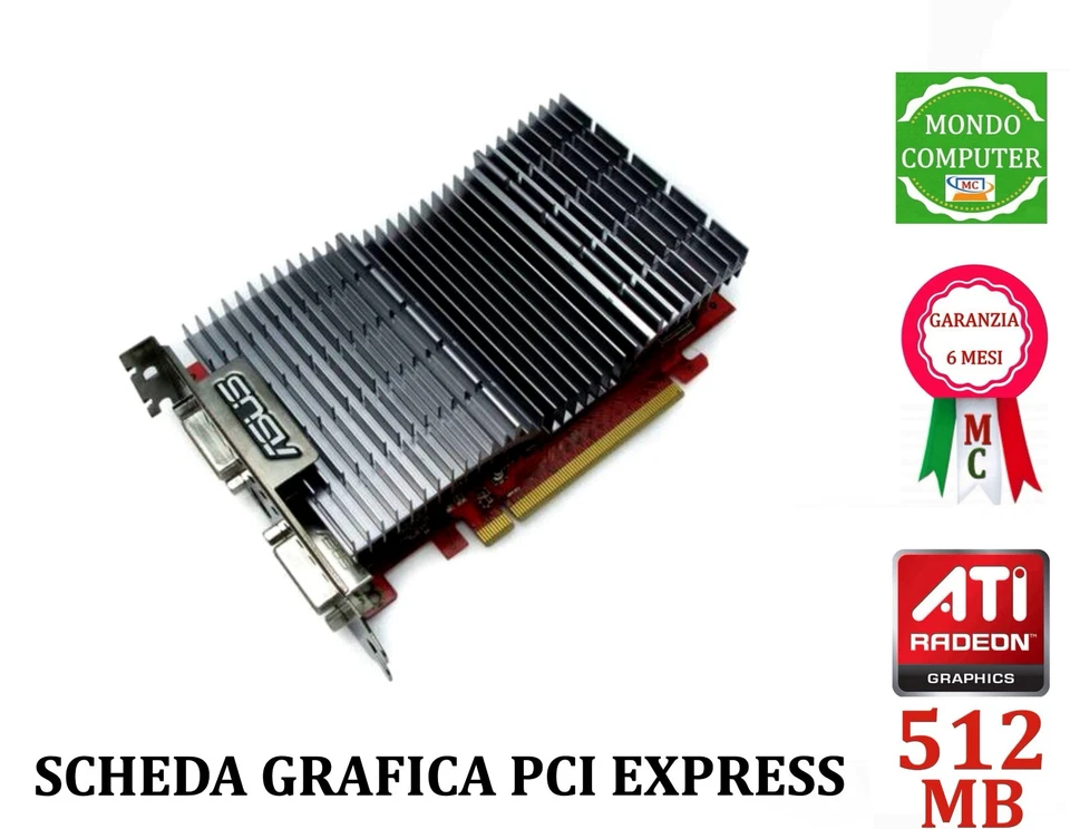 SCHEDA GRAFICA ATI PCI EXPRESS 512 MB ASUS EAH 3650 SILENT - Immagine 1 di 1