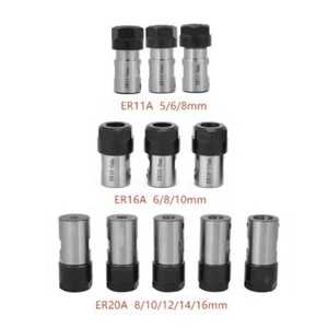 5-16mm Chuck Collet Extension Rod Silver & Black 1pc ER11 ER16 ER20A Durable - Picture 1 of 6