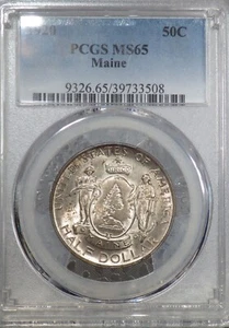 1920 Maine Centennial Commemorative Half Dollar PCGS graded MS 65 Aged Toning - Picture 1 of 4