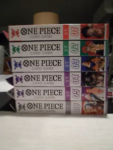 One Piece TCG Starter Deck ST-01 ST-02 ST-03 ST-04 ST-05 ST-06 English Lot of 6 - Picture 1 of 2