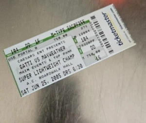 ARTURO THUNDER GATTI vs. FLOYD Geld MAYWEATHER TICKET STUB A.C. Promenadenhalle - Bild 1 von 10