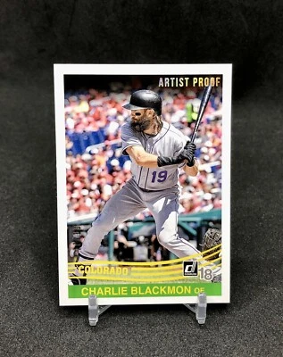 Donruss Charlie Blackmon 2018/10 Gold Artist Proof Retro SSP #235 (10/10) ¡FOTO! Foto 1 de 4