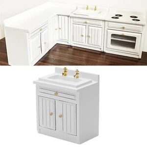 1/12 Miniature Dollhouse Kitchen Sink White - Picture 1 of 6