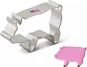 Cortador de galletas de metal PIG - por Ann Clark - 3,75 pulgadas - Imagen 1 de 1