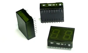 VQE24 F Green 7-Segment LED Display -- Common Anode (2 pieces) - Picture 1 of 3