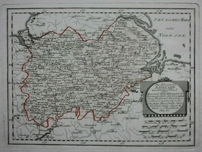 Original antique map, CENTRAL ENGLAND, MIDLANDS, Von Reilly, c.1790 — 第 1/4 张图片