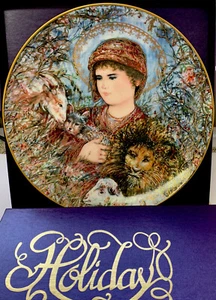 EDNA HIBEL 1989 Christmas plate PEACEFUL KINGDOM by Knowles NEW G3 - Picture 1 of 8