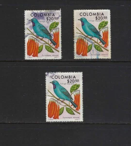 COTINGA MAYA Y PYROSTEGIA VENUSCA.- FLORES - PÁJARO.- {3} COLOMBIA 1977 - Imagen 1 de 1