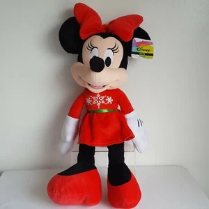 NEU Minnie Mouse 2019 Disney 22 Zoll Weihnachten Urlaub Plüsch Schneeflocke rot Kleid Schleife - Bild 1 von 12