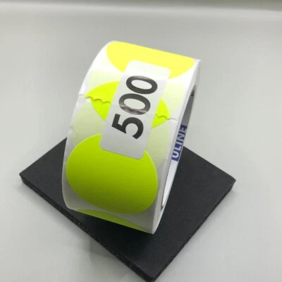 2 Inch Dot Yellow Color Code Labels, Round 500 Stickers Per Roll Blank - Image 1 of 3