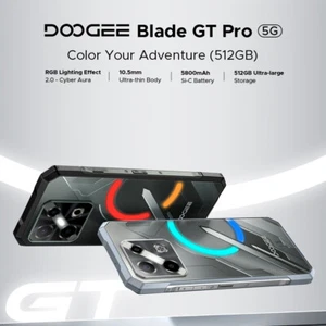Teléfono inteligente exterior DOOGEE Blade GT Pro 5G efecto de luz LED 32G+512 GB 120Hz 100 MP - Imagen 1 de 14