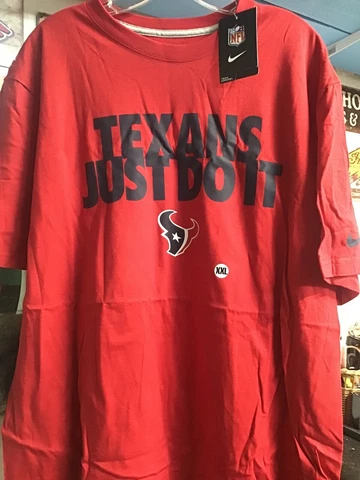 Houston Texans Red T-Shirt NFL Nike JUST DO IT SHIRT Mens XXL Cover