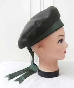 BNWOT 2008 Army Surplus Scottish Irish Caubeen Beret Hat in Khaki Green Sz 7 1/2 - Picture 1 of 7