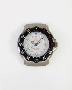 Zodiac Rare NOS 36mm Swiss Formula 200m Diving Watch Head Gray Dial Black Bezel - Picture 1 of 3