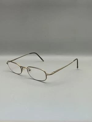 Gafas Brooks Brothers Titanio Para Hombre B.B.367 51-20 140 Marco Rectangular Dorado Foto 1 de 4