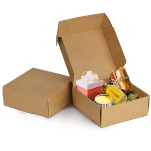 Karton Geschenkboxen Braun (50 Stk) - Schachteln 12x12x5cm Pappschachteln mit - Bild 1 von 7