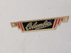 Repro COLUMBIA Seat Tag/Seat Badge for Vintage Bicycles Ratrods Classic Bikes - Picture 1 of 5