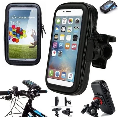 Motorbike Bike Bicycle Phone Mount Case Holder Waterproof For Delivery Drivers - Image 1 of 4