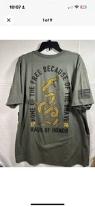 Rags of Honor Home of the Free 1776 Patriotic Men's USA 2XL T-Shirt-NEW/TAGS - Picture 1 of 8