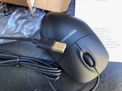 Amazon Basics 3-Button USB Wired Mouse with Scrolling and Tra - Image 1 of 4