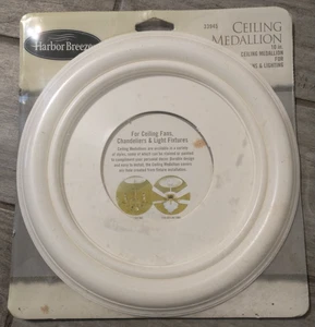 10" Harbor Breeze Smooth White Ceiling Medallion - Picture 1 of 2