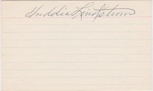 SIGNED 3x5 INDEX CARD OF HOF FREDDIE LINDSTROM (DECEASED 1981)! GREAT AUTOGRAPH! - Picture 1 of 1