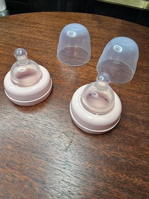 Avent Natural Baby Bottle Parts Caps Rings  Bottles Nipples  Replacements Lot 3 - Image 1 of 4
