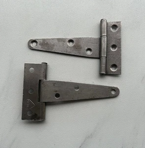 Juego de 2 baúl de gabinete de ventana de puerta de estilo antiguo pequeño fuerte bisagras en T de 3,9" vintage - Imagen 1 de 11