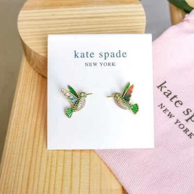 Nuevos Aretes Kate Spade Deslumbrantes Colibrí Margarita Dorado Multicolor Foto 1 de 3