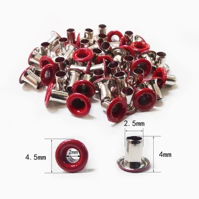 Ojal de colores ojal remaches huecos hebilla pequeña para artesanía de cuero hágalo usted mismo identificación 2 mm Foto 1 de 4