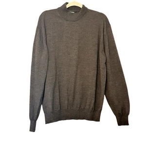 Giorgiolini Herren Mock Neck Pullover grau 100% extrafeine Merinowolle Italy XL - Bild 1 von 5