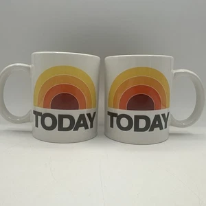 2 Today Show Kaffeebecher NBC Morning News Talkshow 8 Unzen Paar Regenbogen Vintage - Bild 1 von 13