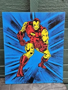 Iron Man Based Off The First Origional Comic, Done With Airbrush And Paint Brush - Picture 1 of 1