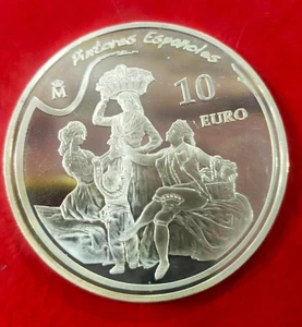 ESPAÑA. AÑO 2010. 10 EUROS PLATA FRANCISCO DE GOYA, LA VENDIMIA. PESO 27 GR - Imagen 1 de 2