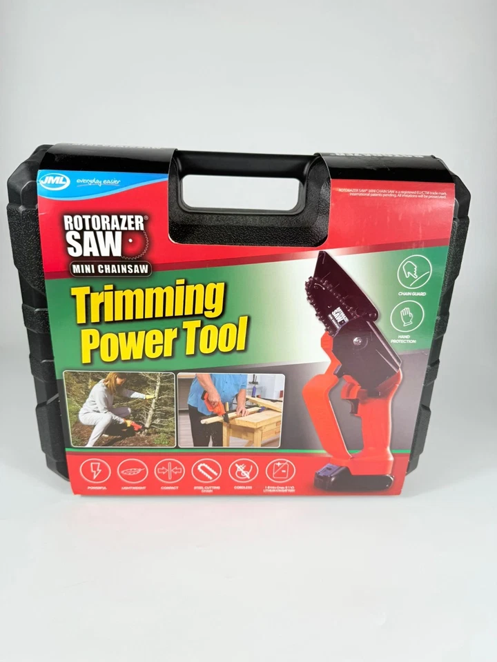 JML Rotorazer Mini Chainsaw Handheld Cordless Chainsaw Garden Tools Dual Action - Image 1 of 3