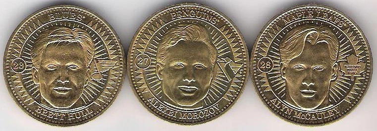 Moneda de prueba de artista de latón Pinnacle Mint 1997-98 Brett Hull #23 (1 de 500 hecha) Foto 1 de 1