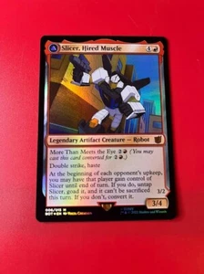 1x FOIL SLICER, HIRED MUSCLE - Transformers - MTG - Magic the Gathering - Foto 1 di 2