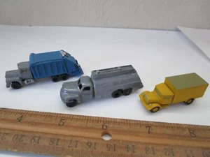 Lote De 3 Camiones De Colección Escala N Construidos Y Pintados Años 40 Para Diseño De Tren - Imagen 1 de 2
