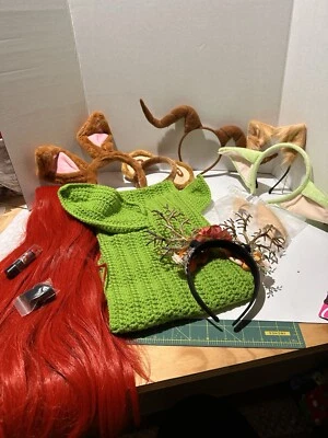 Смешанный лот DND Аниме Косплей Красный Парик Эльф Уши Лесные Животные Повязки на голову - Изображение 1 из 4