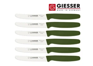 6er Set Giesser Messer 11 cm olive Tomatenmesser Brötchenmesser Universalmesser - Bild 1 von 7