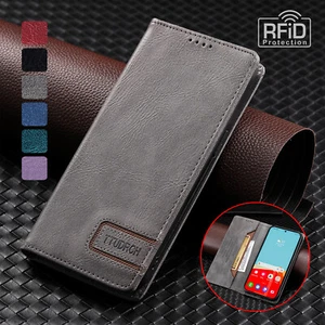 For Samsung Galaxy S23 S22 S21+ RFID Blocking Stand Card Magnetic Leather Case - Picture 1 of 65